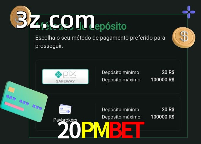 O cassino 20PMBETbet oferece uma grande variedade de métodos de pagamento